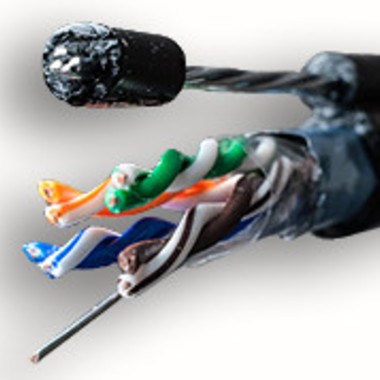 FTP4-C5E-STANDARD-PE-OUTDOOR-305, T-FG8 (трос), 4x2xAWG24, CU (01-1026)
